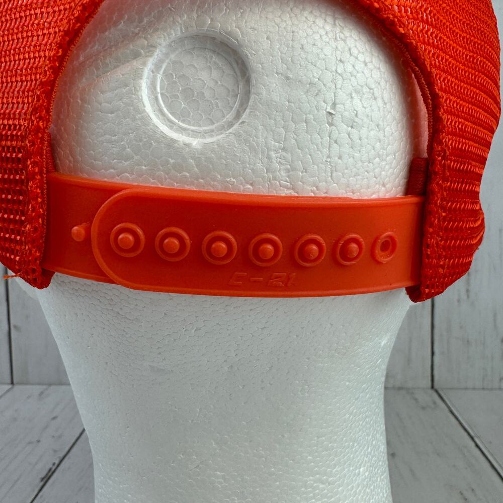 VTG 80's Canada Halifax, Nova Scotia Orange/White Patch Trucker Snapback Hat - Picture 9 of 11